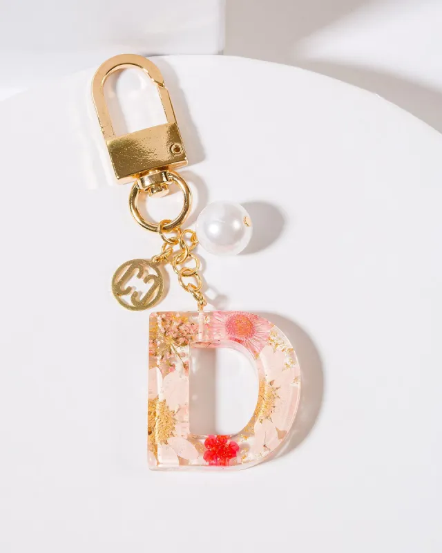D - Initial Bag Charm Pearl sold by Collete Hayman