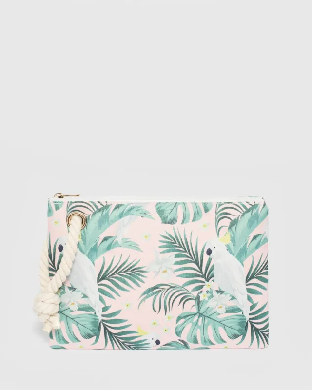 Cockatoo Print Summer Beach Pouch sold by Collete Hayman