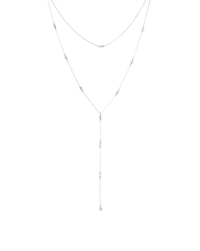 Mini Diamante Stone Lariat Necklace sold by Collete Hayman