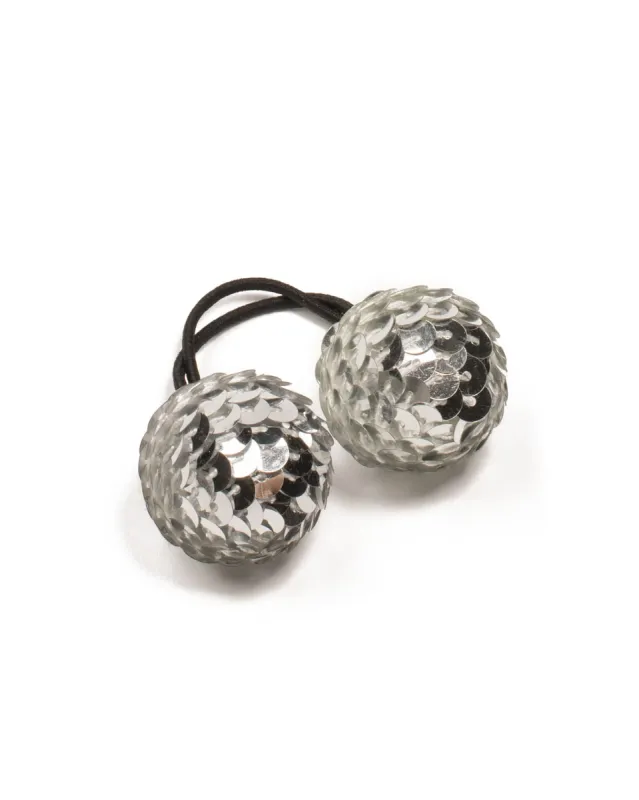 Silver Sequin Bobble Hair Tie sold by Collete Hayman