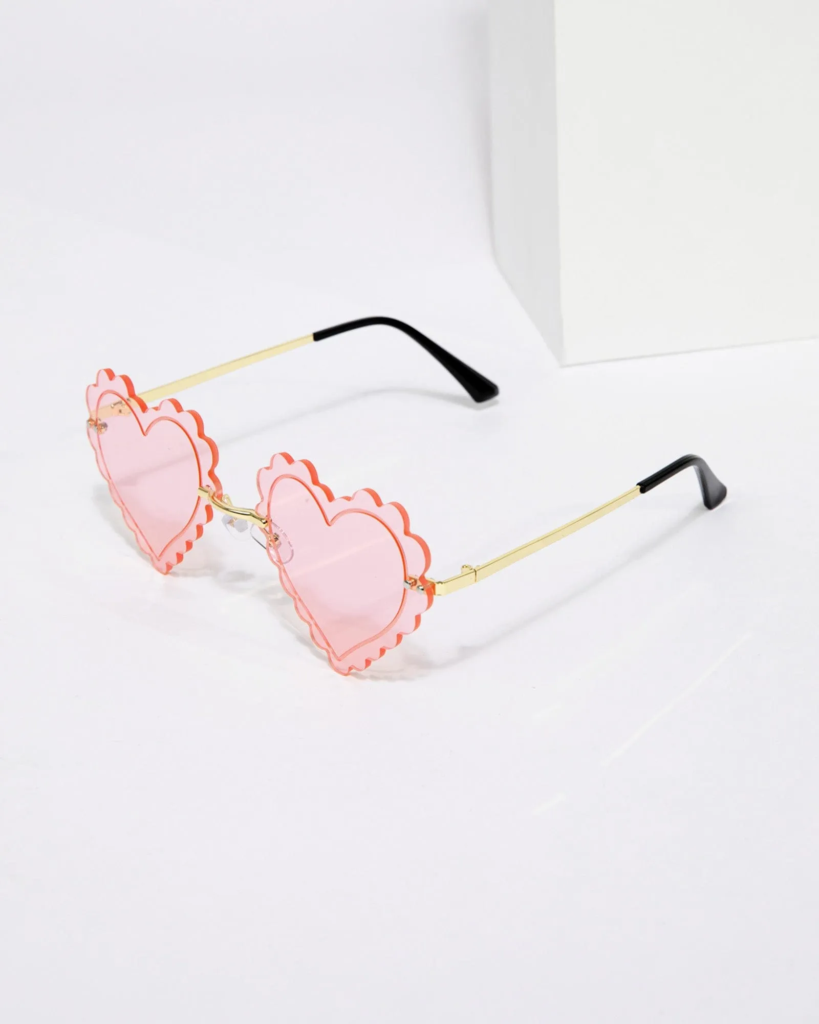 Pink Wave Shape Love Heart Sunglasses sold by Collete Hayman product image thumbnail 2