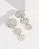 Silver Textured Flat Circle Drop Earrings sold by Collete Hayman