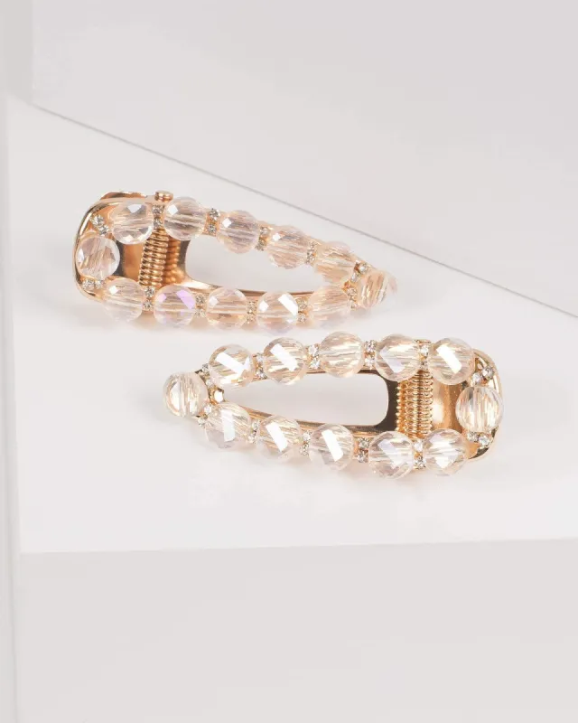 Gold Beaded Hair Slide Pack sold by Collete Hayman