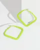 Green Square Hoop Earrings sold by Collete Hayman