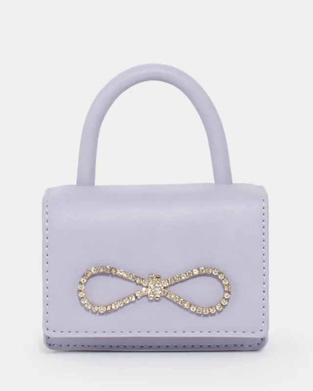 Purple Isabella Bow Mini Bag sold by Collete Hayman