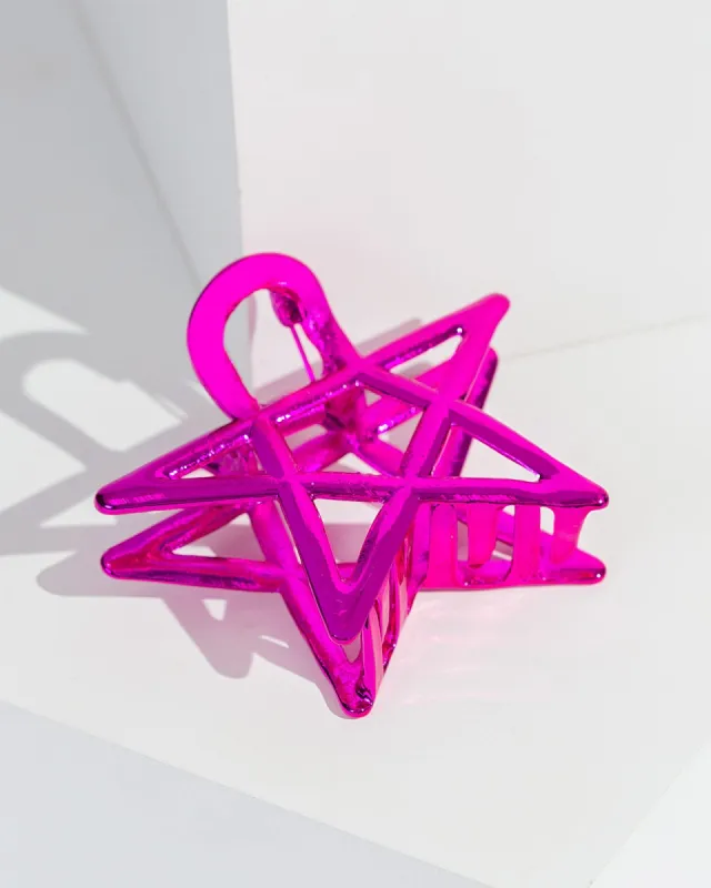 Pink Metallic Star Claw Clip sold by Collete Hayman