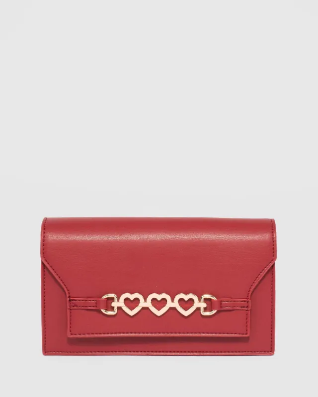 Salima Red Heart Clutch sold by Collete Hayman