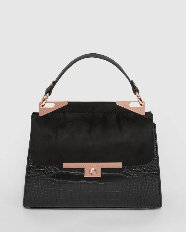 Black Alexis Top Handle Bag sold by Collete Hayman