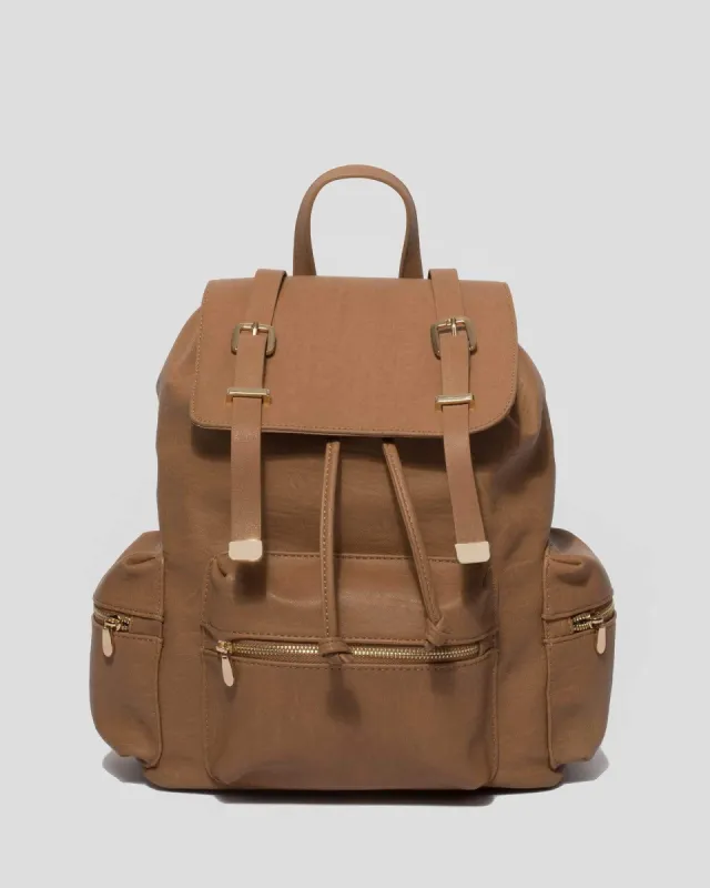 Caramel Sunny Buckle Backpack sold by Collete Hayman