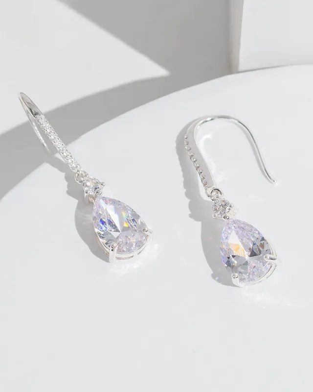 Silver Tear Drop Hook Earrings sold by Collete Hayman