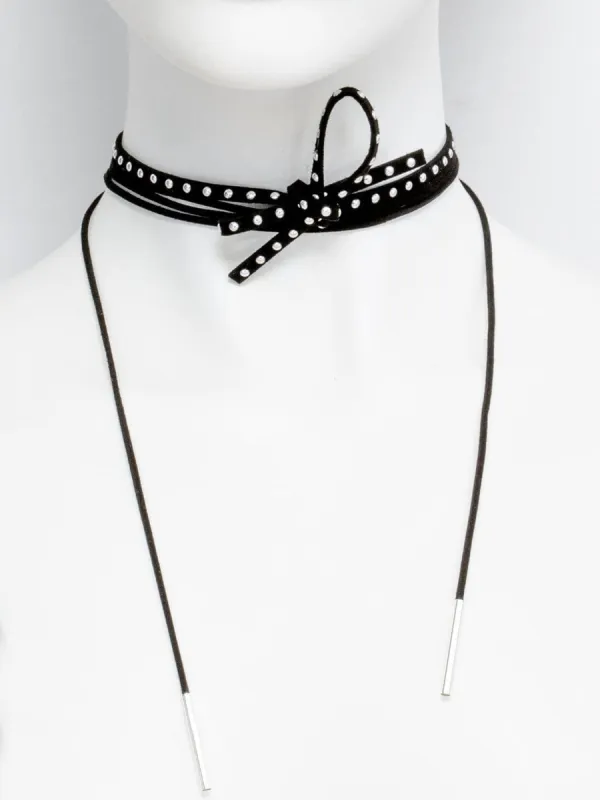 Stud Cord & Lariat Choker Necklace sold by Collete Hayman