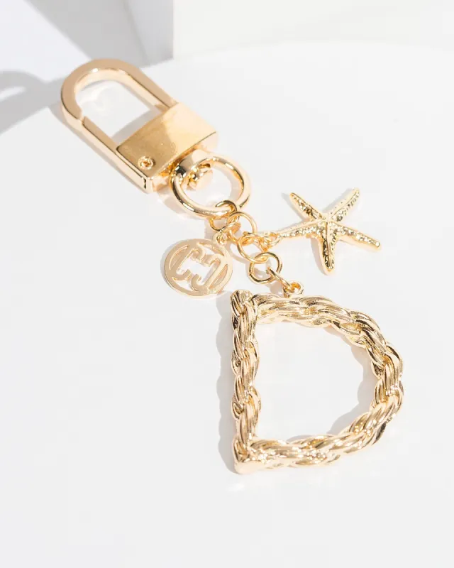D - Gold Initial Bag Charm sold by Collete Hayman