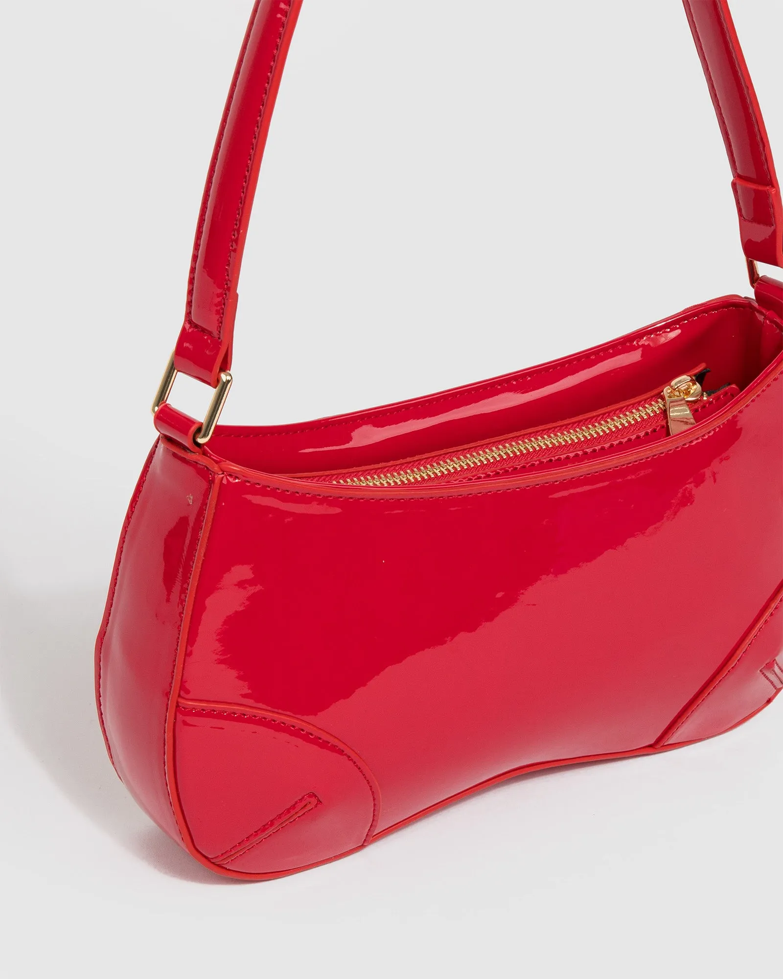 Red Calliope Curved Shoulder Bag sold by Collete Hayman product image thumbnail 3