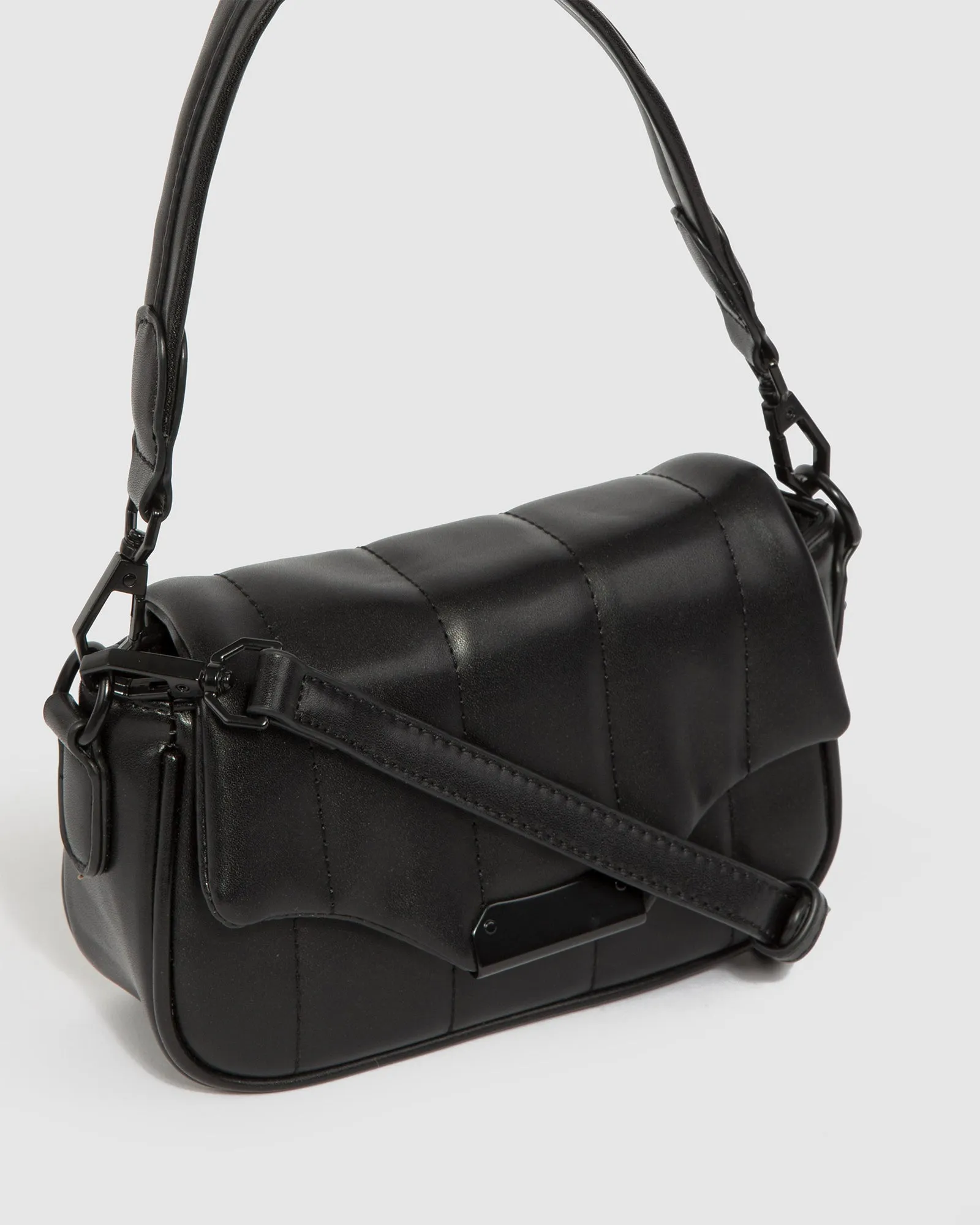 Black Luna Quilt Crossbody Bag sold by Collete Hayman product image thumbnail 2