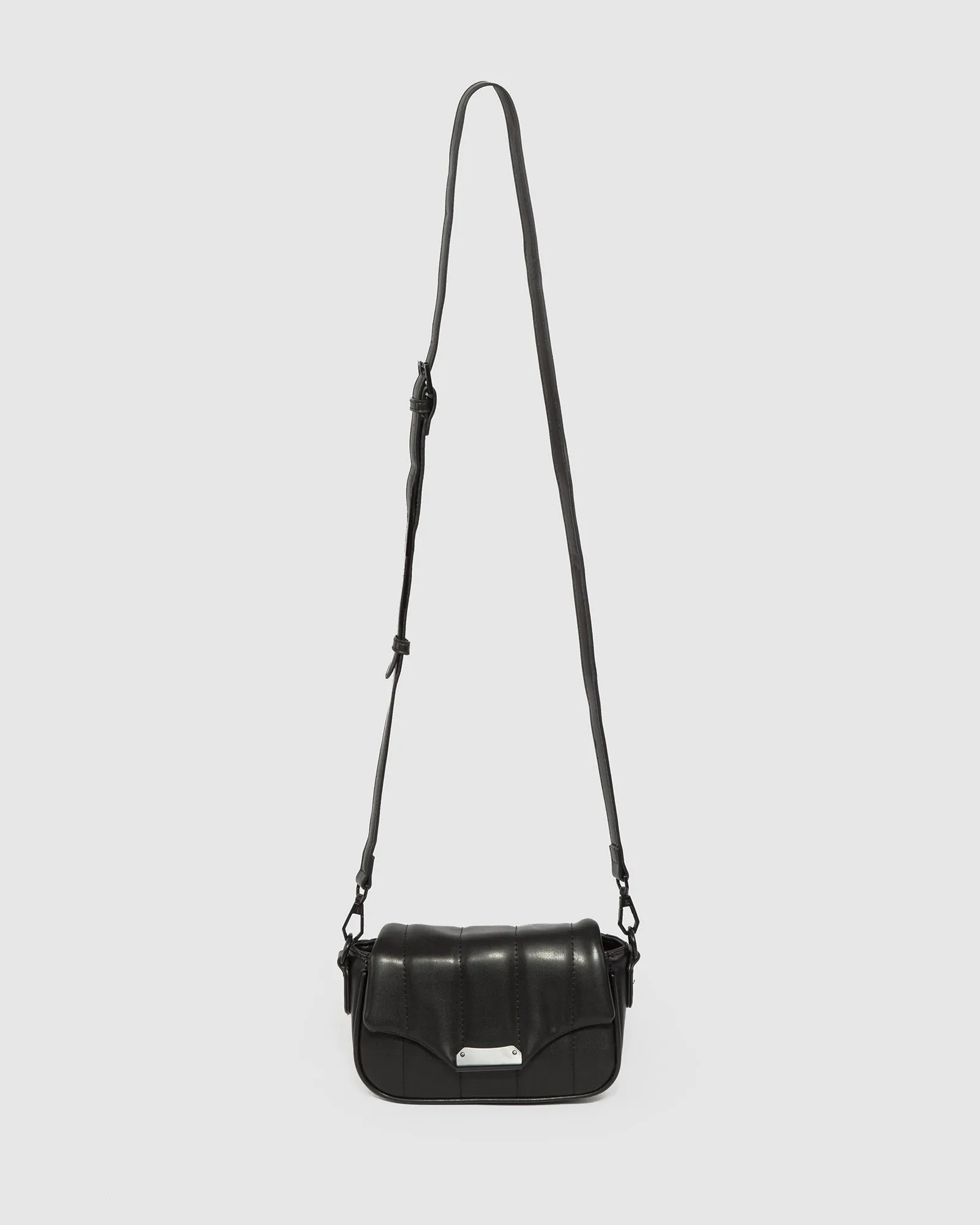 Black Luna Quilt Crossbody Bag sold by Collete Hayman product image thumbnail 3