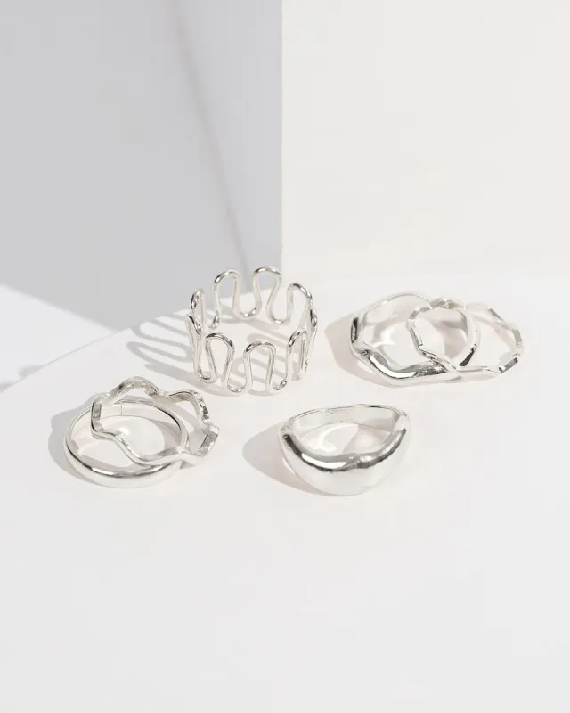 Silver Wiggly Multi Ring Pack sold by Collete Hayman