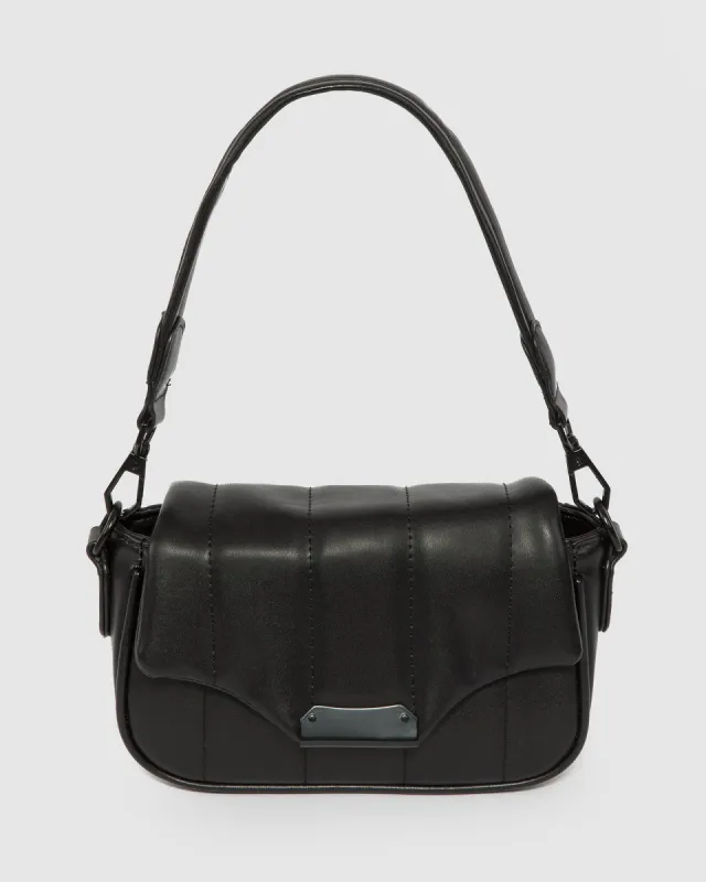 Black Luna Quilt Crossbody Bag sold by Collete Hayman