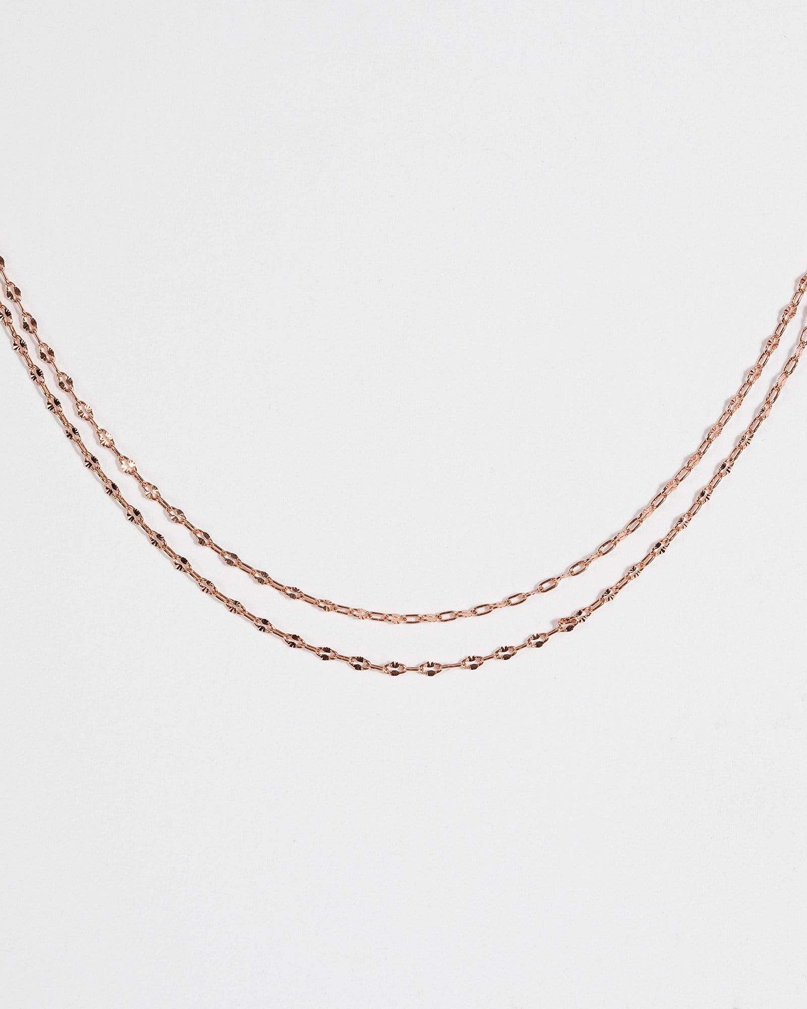Rose Gold Double Row Chain Necklace sold by Collete Hayman