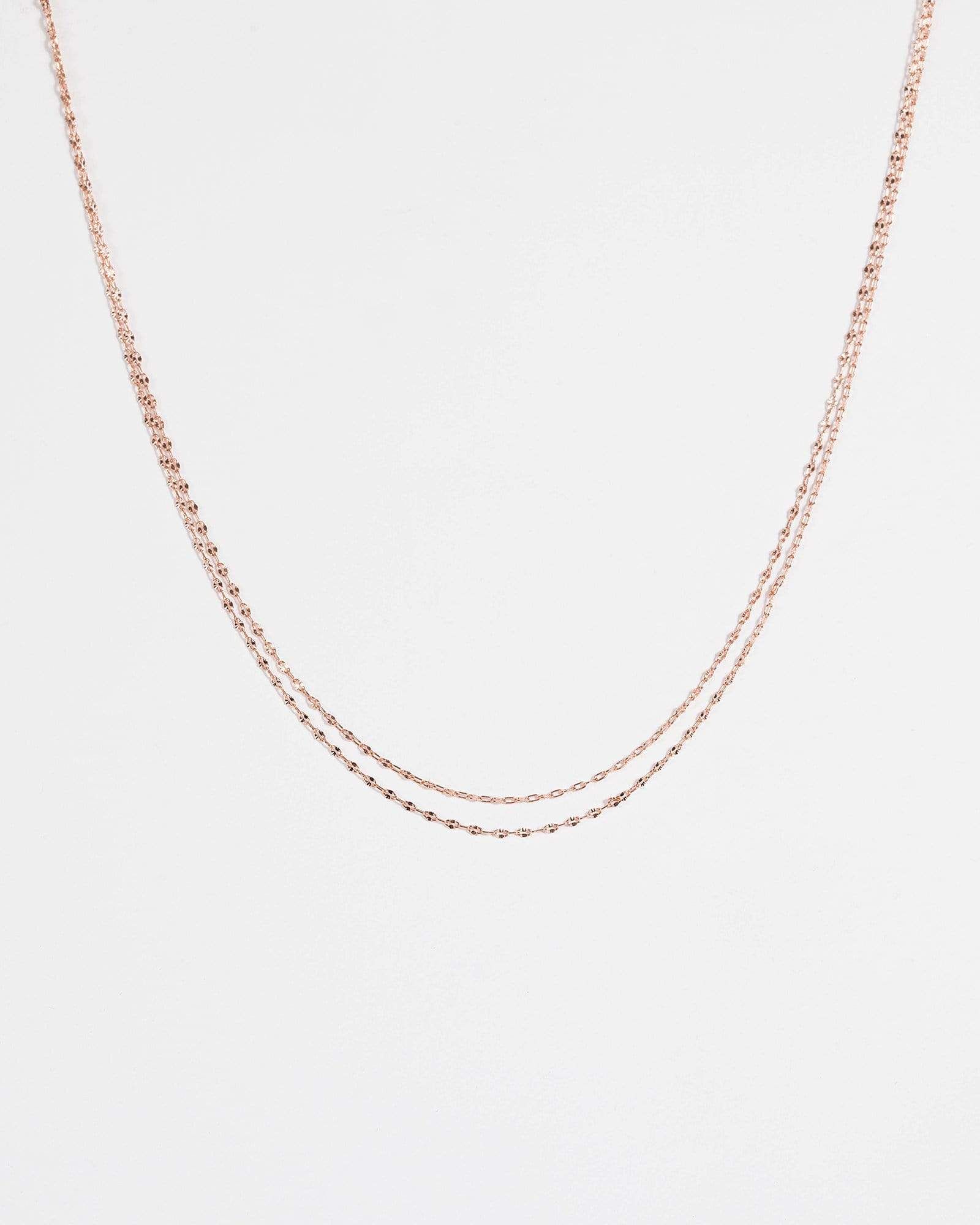 Rose Gold Double Row Chain Necklace sold by Collete Hayman product image thumbnail 2