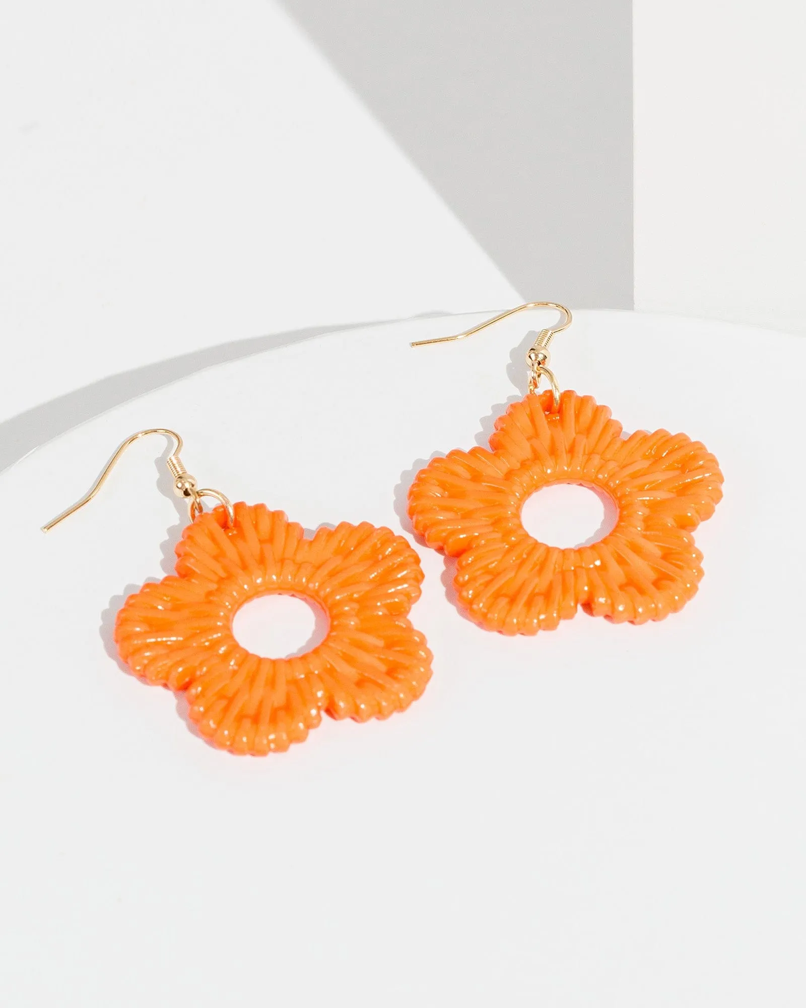 Orange Woven Look Earrings sold by Collete Hayman