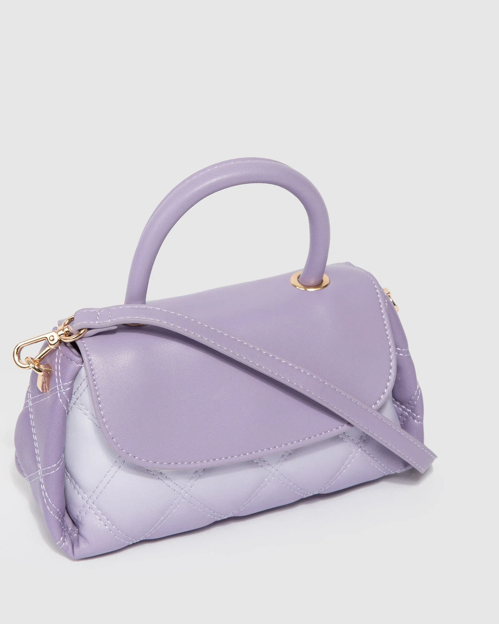 Ombre Lilac Tilly Quilted Top Handle Bag sold by Collete Hayman product image thumbnail 3