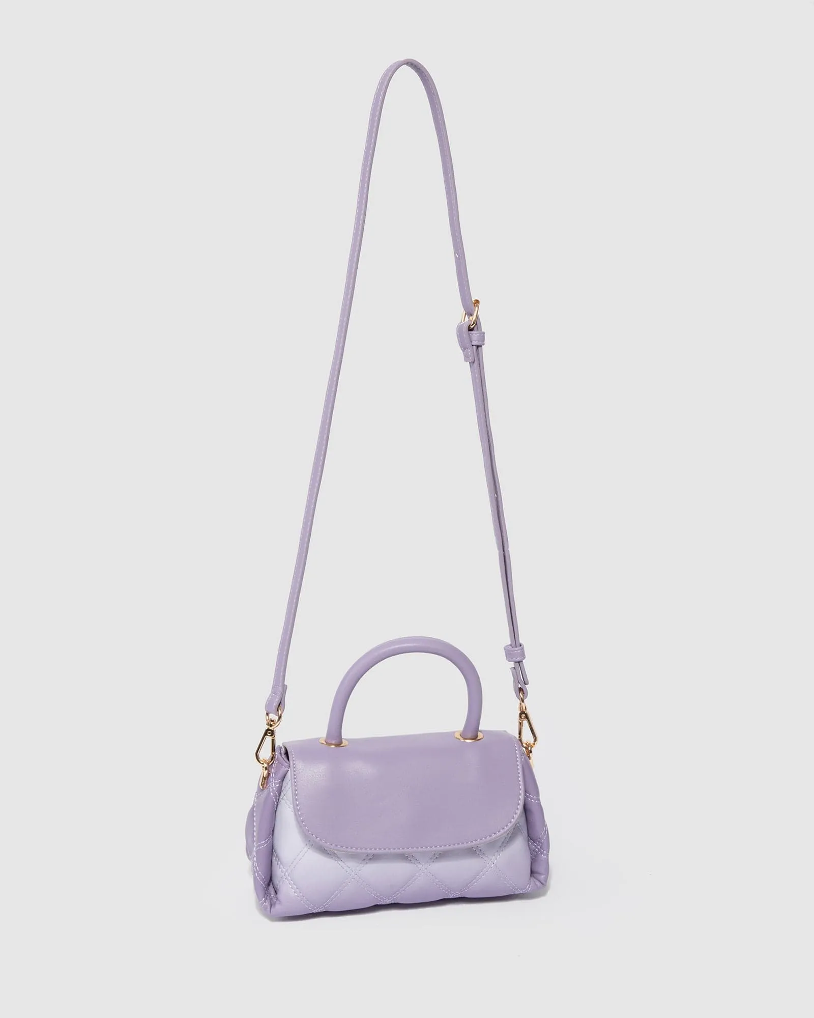 Ombre Lilac Tilly Quilted Top Handle Bag sold by Collete Hayman product image thumbnail 4