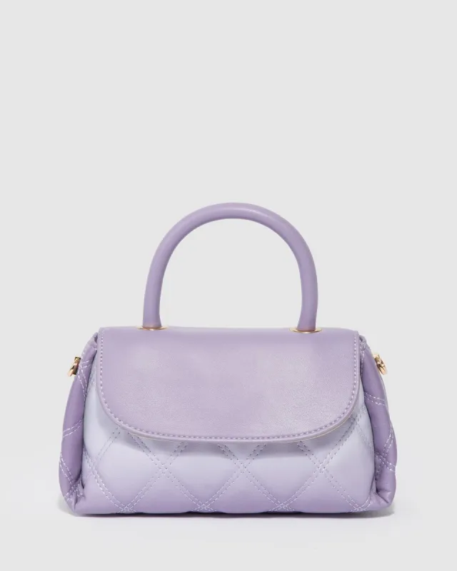 Ombre Lilac Tilly Quilted Top Handle Bag sold by Collete Hayman