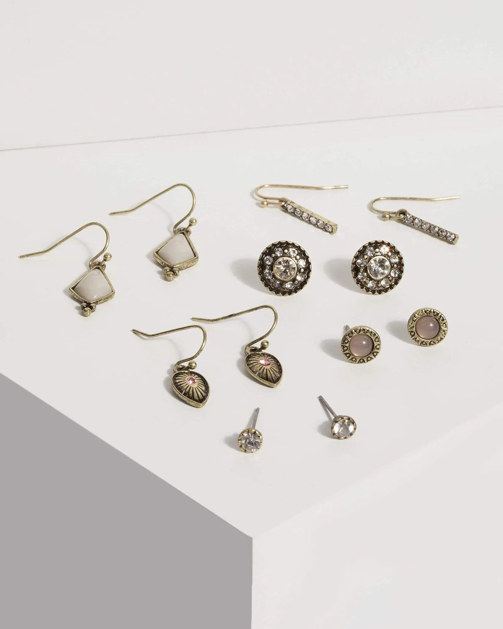 Antique Gold Aztec Drop Earrings sold by Collete Hayman