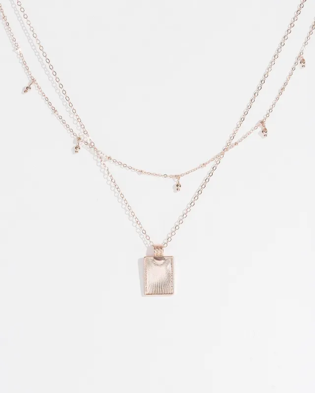 Rose Gold Lined Pendant Necklace Pack sold by Collete Hayman