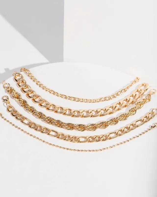 Gold Multi Chain Bracelet Pack sold by Collete Hayman