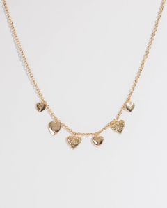 Gold Heart Pendants Necklace sold by Collete Hayman