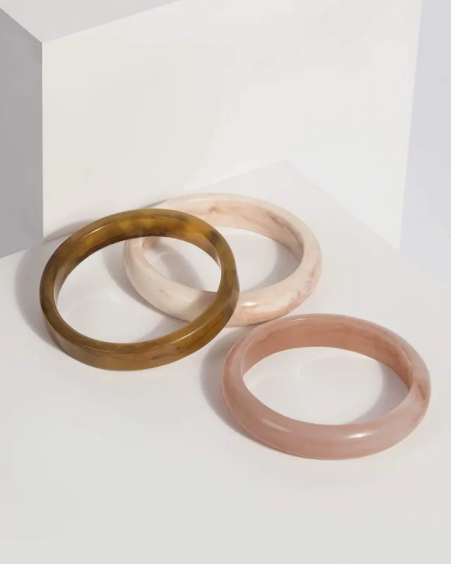Brown Resin Bangle Set sold by Collete Hayman