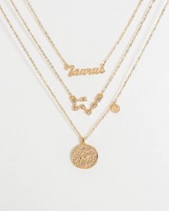 Gold Taurus Zodiac Necklace sold by Collete Hayman