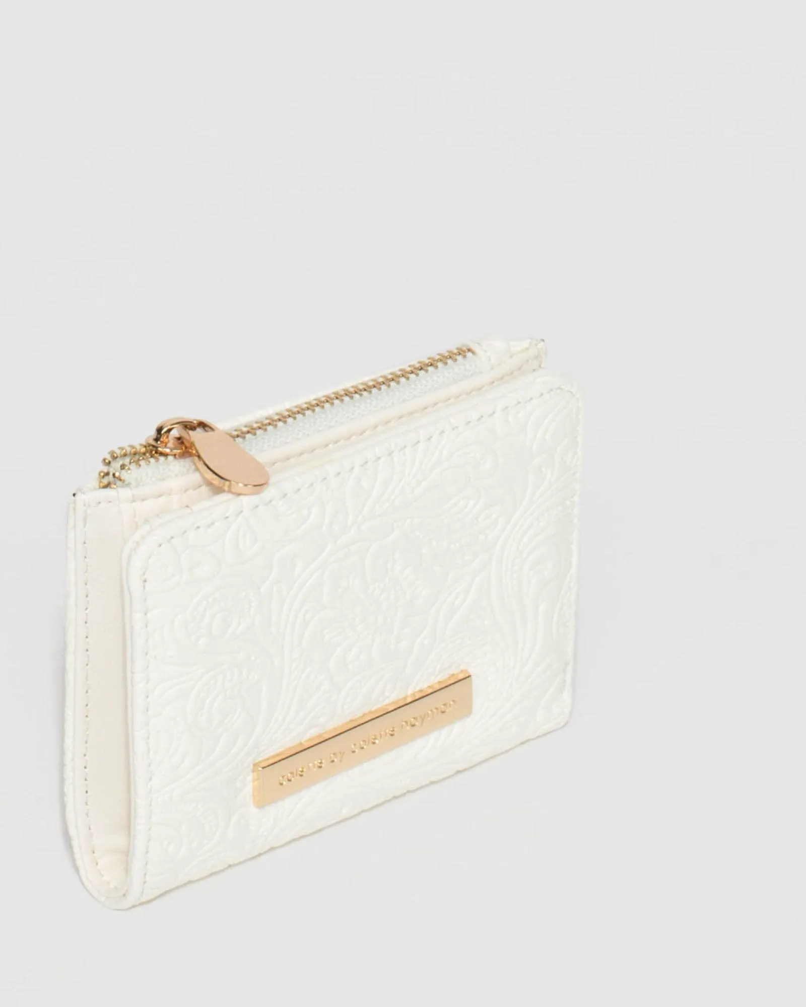 White And Gold Textured Han Mini Wallet sold by Collete Hayman product image thumbnail 3