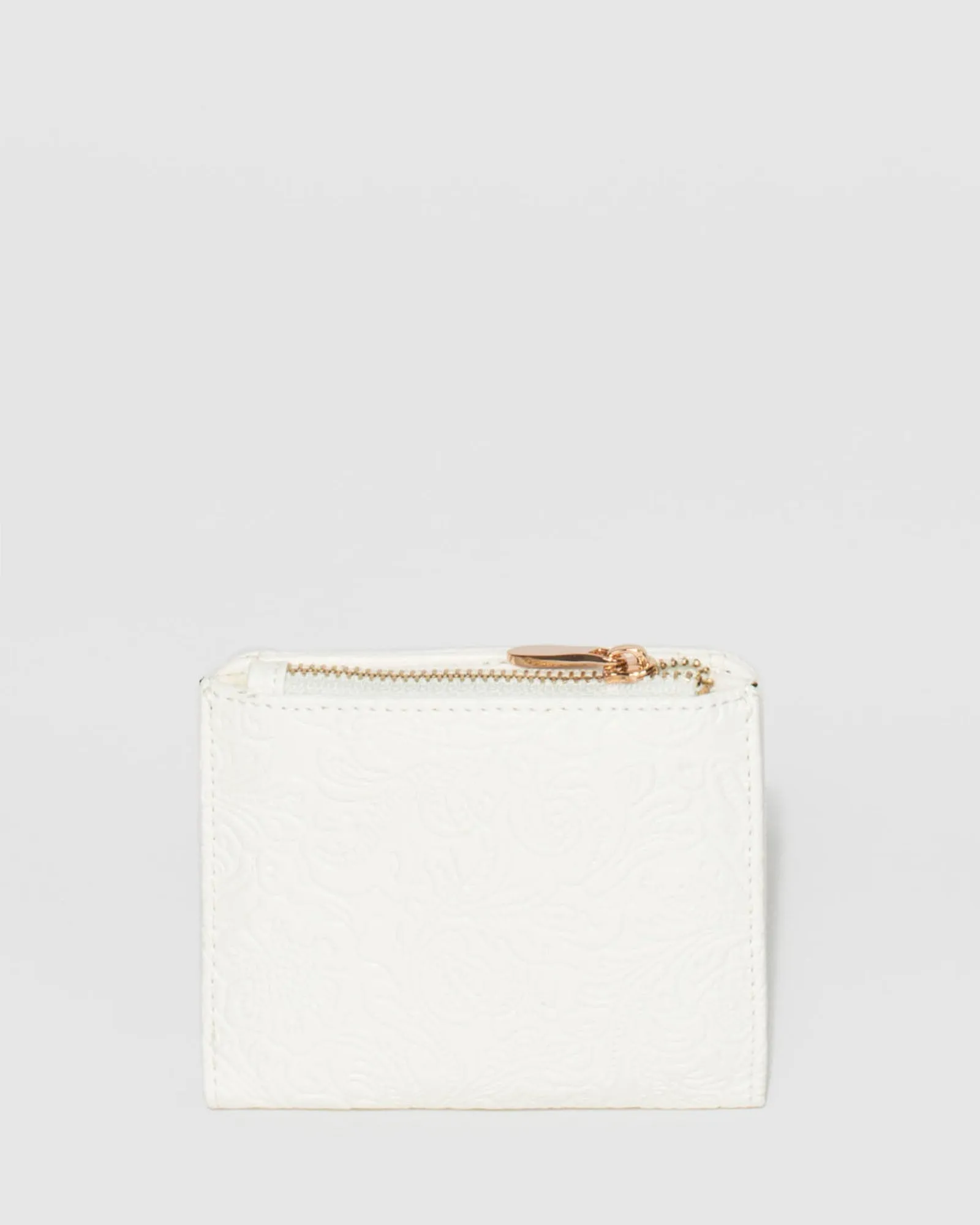White And Gold Textured Han Mini Wallet sold by Collete Hayman product image thumbnail 4