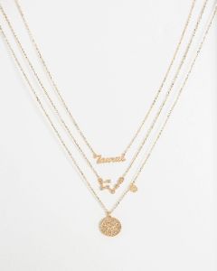 Gold Taurus Zodiac Necklace sold by Collete Hayman