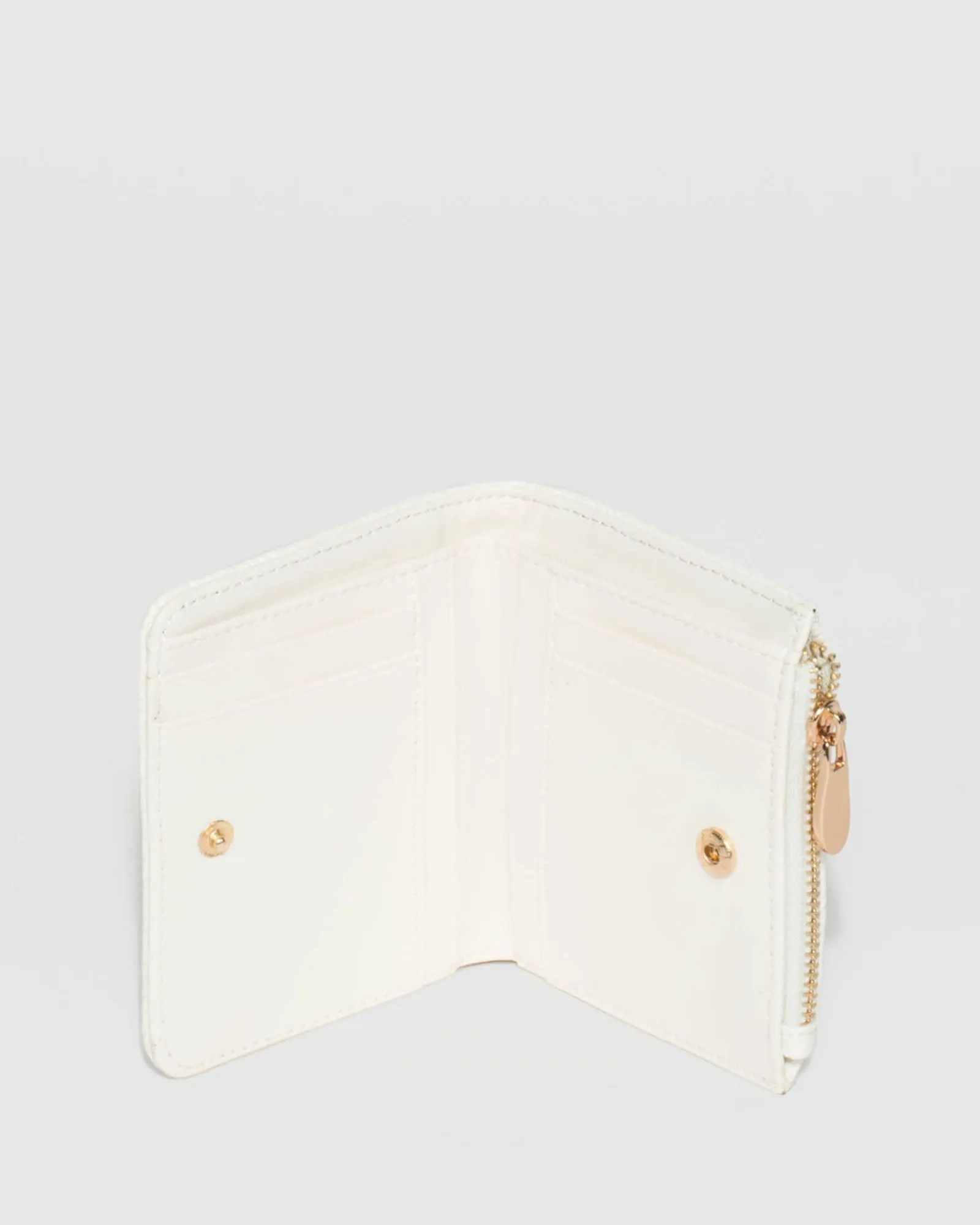 White And Gold Textured Han Mini Wallet sold by Collete Hayman product image thumbnail 5