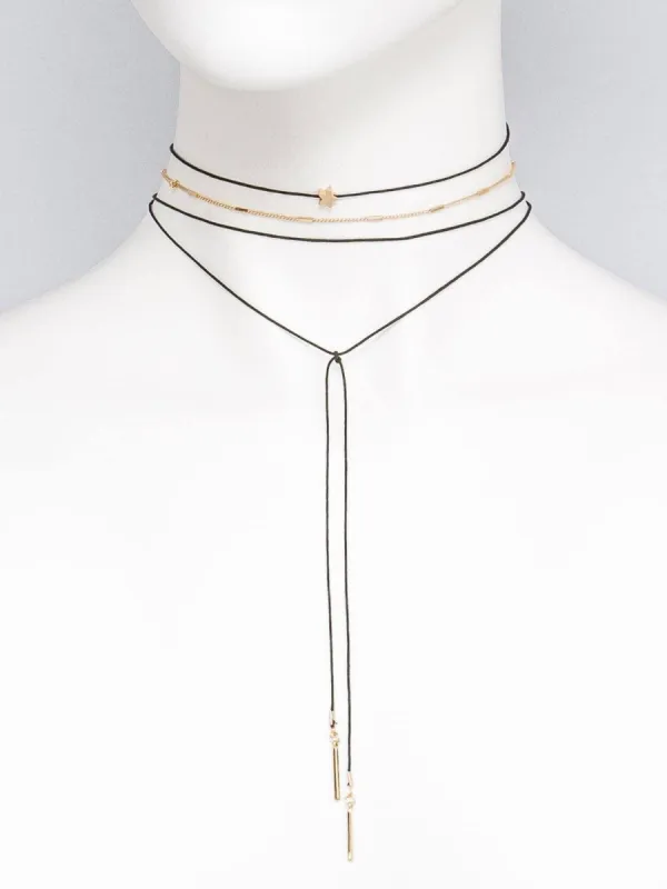 Star On Fine Chord Choker Set sold by Collete Hayman