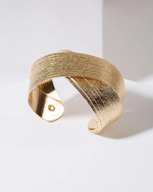 Gold Twisted Chunky Cuff Bracelet sold by Collete Hayman