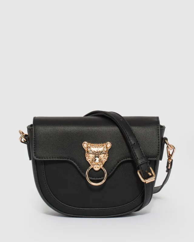 Black Leopard Head Crossbody Bag sold by Collete Hayman