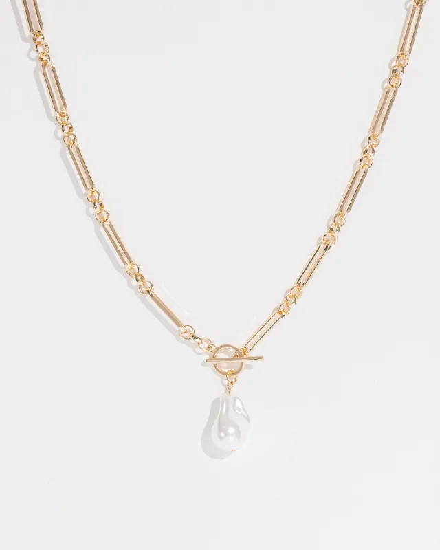 Pearl Chain Toggle Necklace sold by Collete Hayman