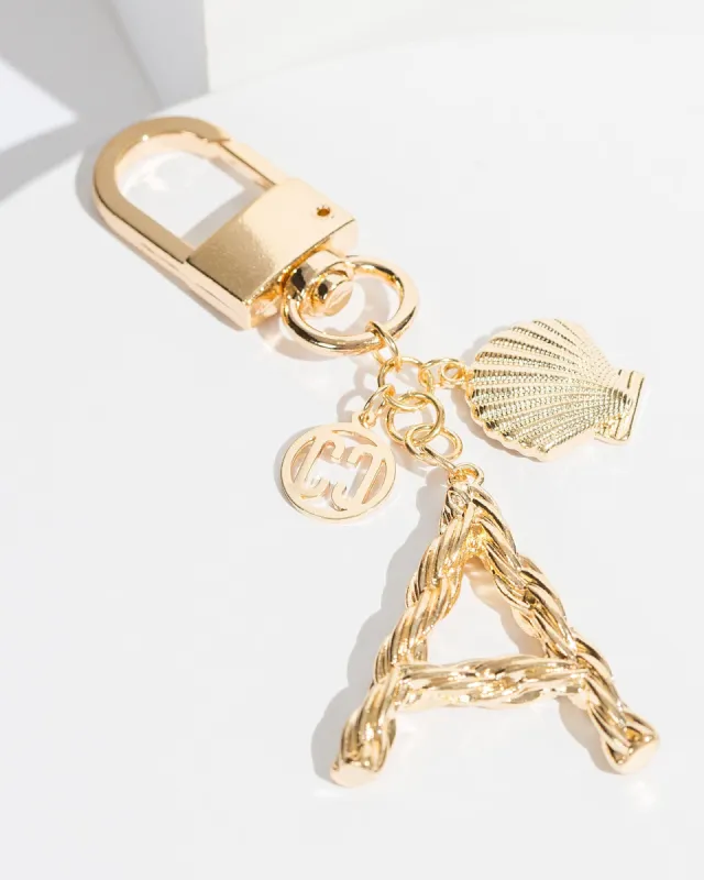 A - Gold Initial Bag Charm sold by Collete Hayman