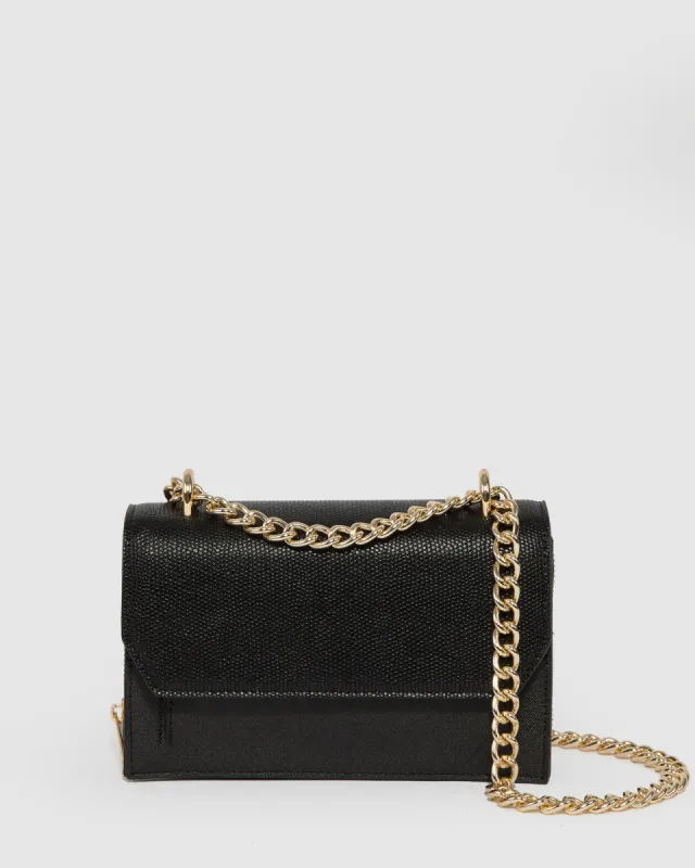 Black Harper Chain Crossbody Bag sold by Collete Hayman