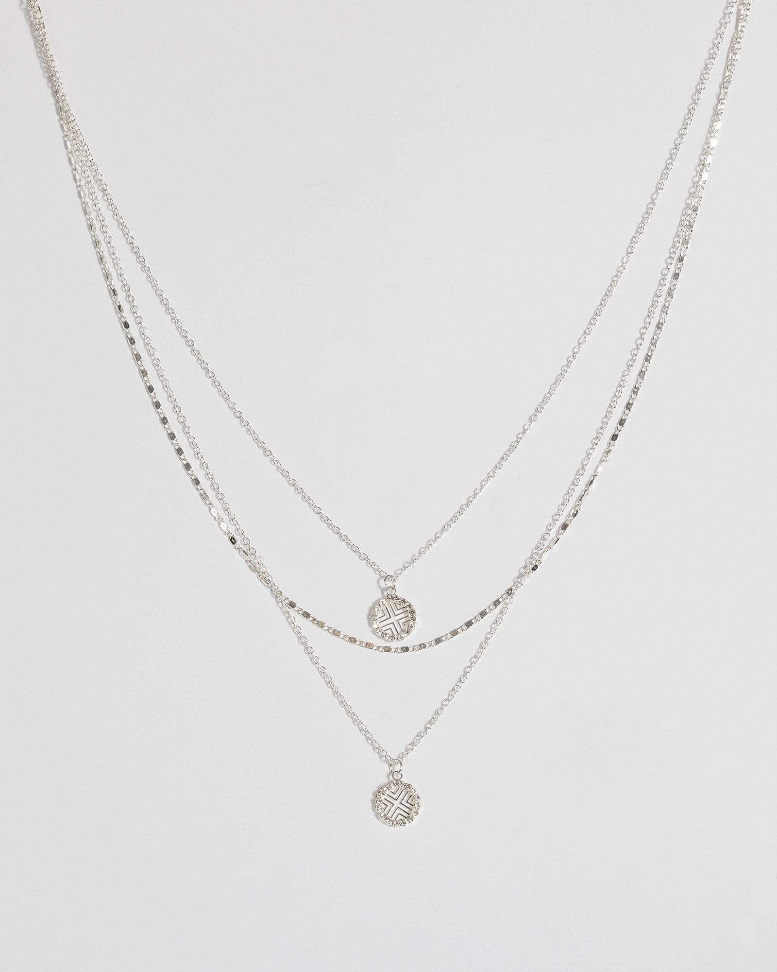 Silver Fine Cross Multi Necklace sold by Collete Hayman