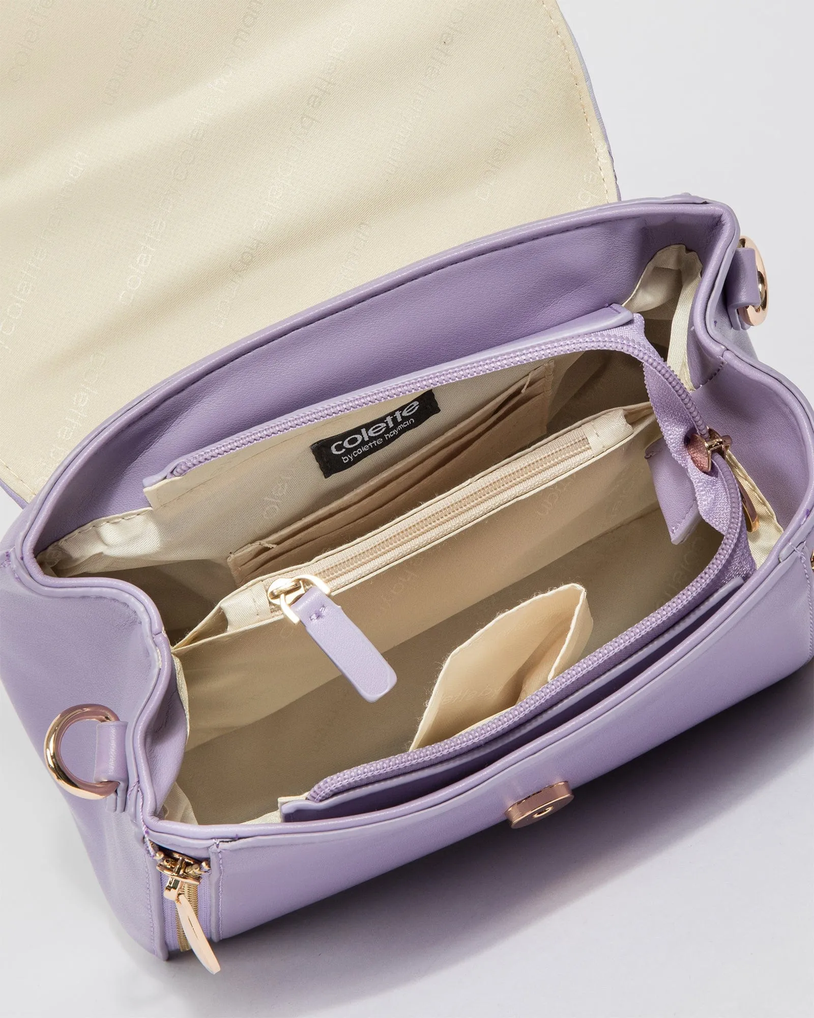 Ombre Lilac Alix Lock Top Handle Bag sold by Collete Hayman product image thumbnail 5