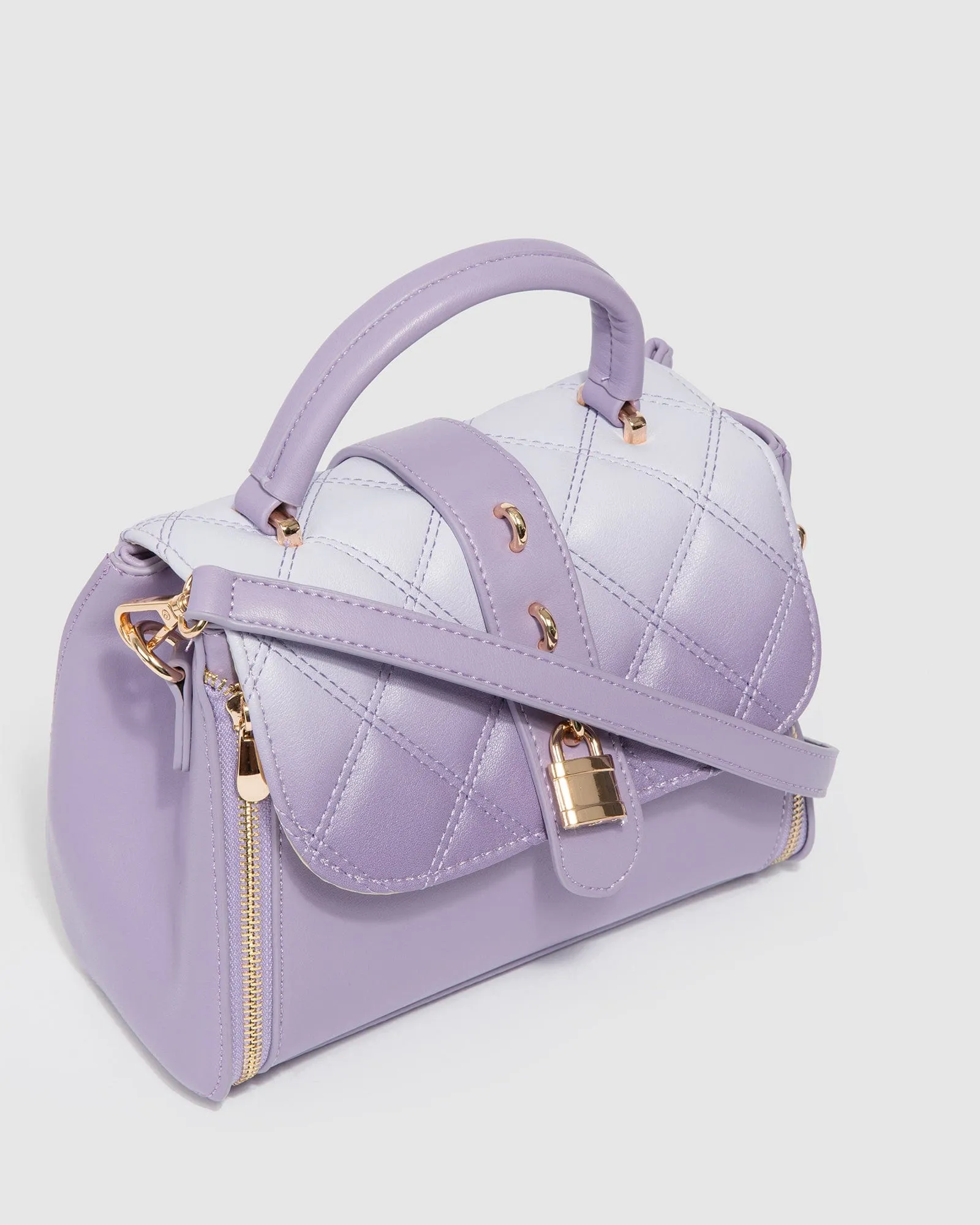 Ombre Lilac Alix Lock Top Handle Bag sold by Collete Hayman product image thumbnail 3