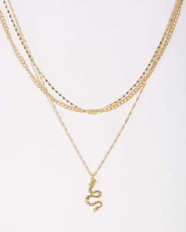 Gold Dragon Pendant Necklace Pack sold by Collete Hayman