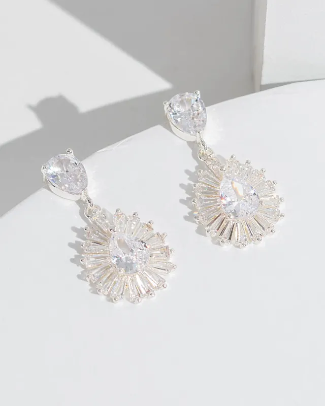 Crystal  Fan Tear Drop Earrings sold by Collete Hayman