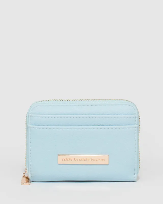 Blue Lexi Zip Purse made by Collete Hayman