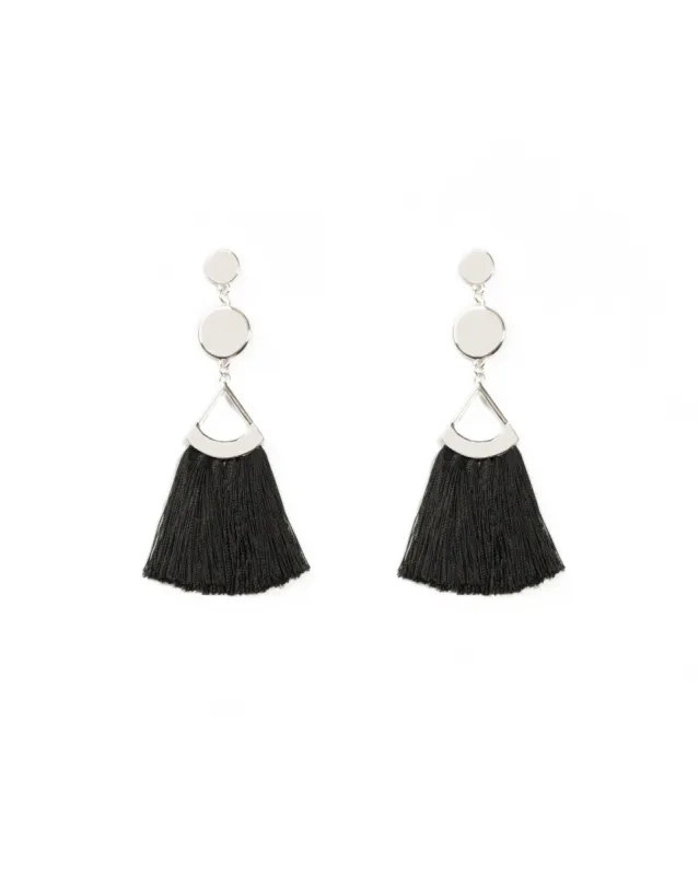 Flat Disc Drop Tassel Earrings sold by Collete Hayman